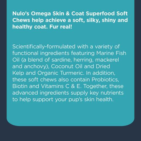 Nulo Superfood Omega Soft Chew Supplement For Dogs