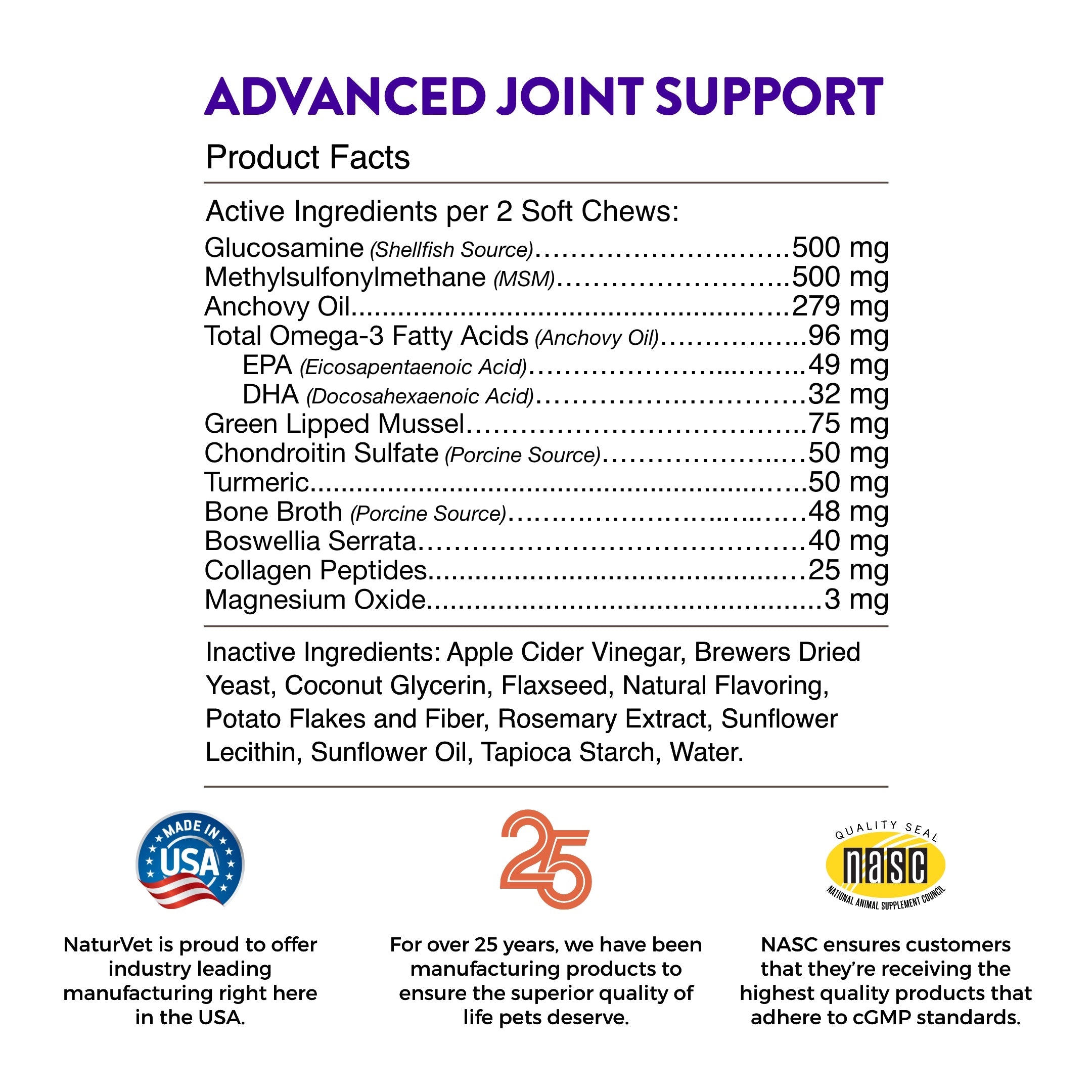 NaturVet Evolutions Advanced Joint Support Soft Chews for Dogs