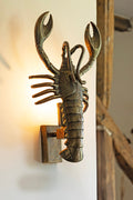 Brass-Effect Lobster Wall Light