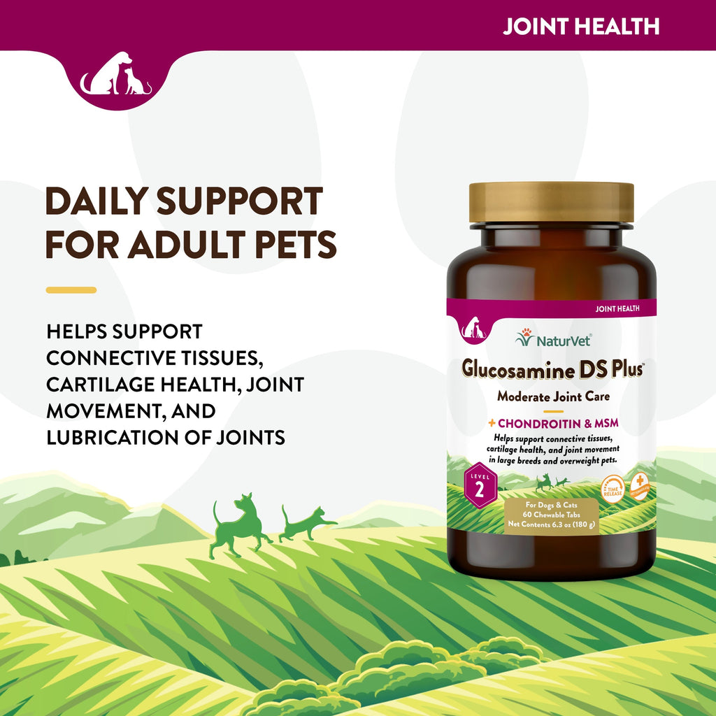 NaturVet Glucosamine DS Plus Level 2 Chewable Tablets