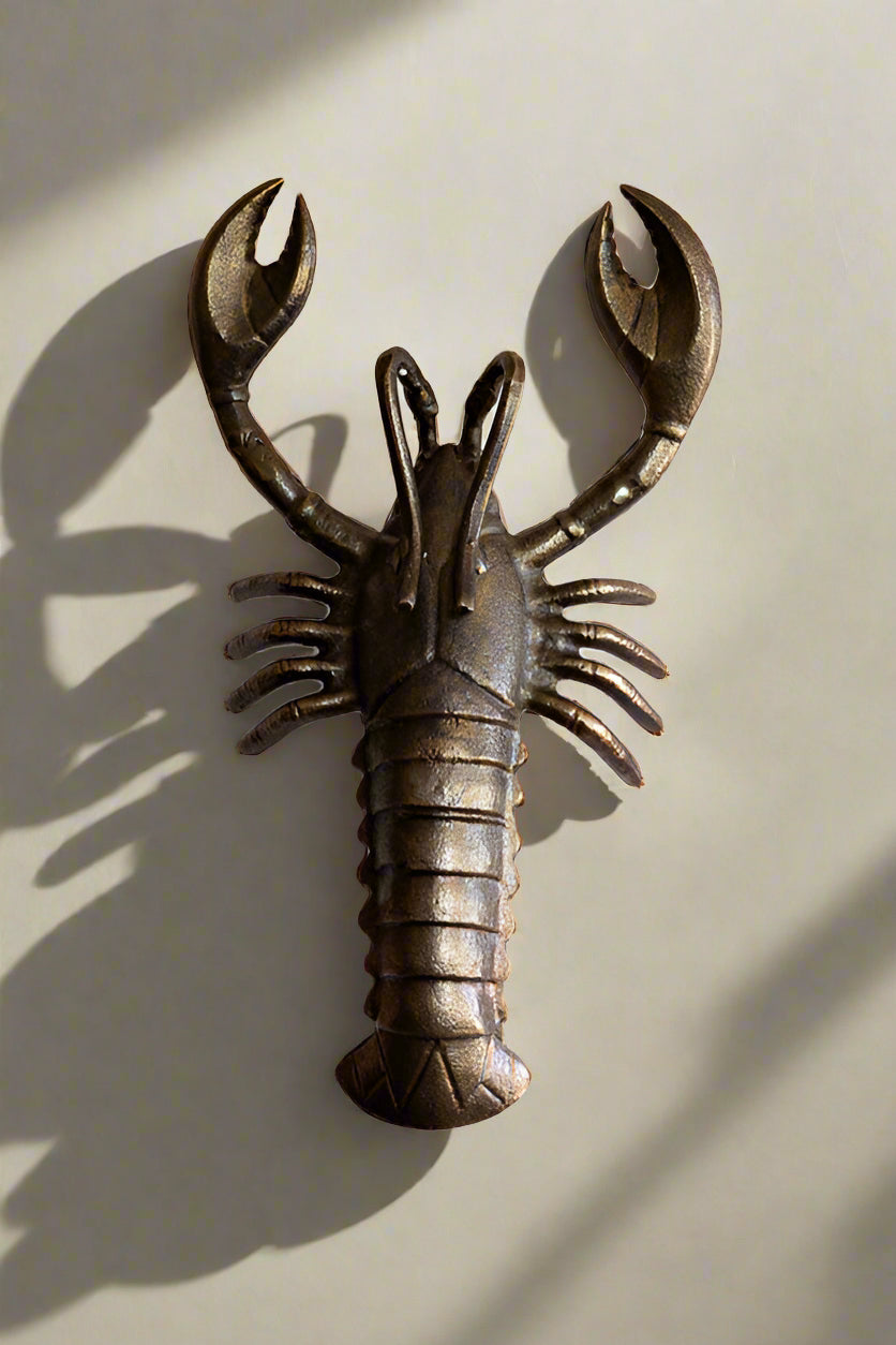 Brass-Effect Lobster Wall Light